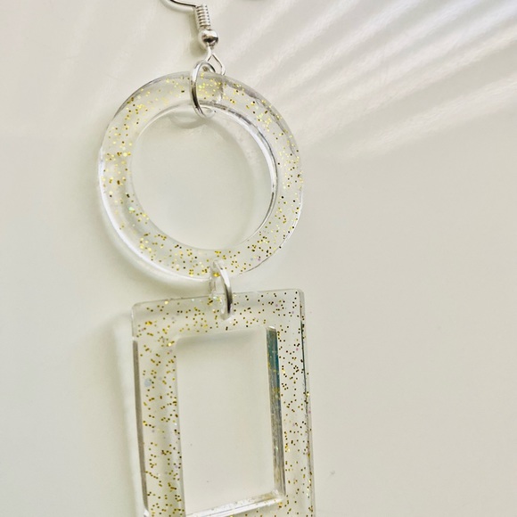 Clear Spark Earrings - Picture 3 of 3